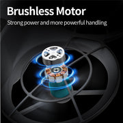 Big-Size K200 Max Drone with 4.8-Inch Screen Controller with SD Card, Two-batteries, Brushless Motor, Optical Flow Positioning, with Black Outdoor Carrying Case.