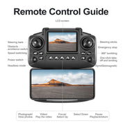 E88 Drone with Screen Controller with SD card, Foldable Mini Drone for Beginners, 2 Batteries, 360° Flips Waypoint Fly, Active Obstacle Avoidance, One Key Take Off/Landing.