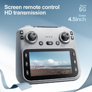 K19 GPS Drone with 4.5-inch Screen Controller with SD card, Unmanned Aerial Vehicle Airdrop, Brushless Motor, Optical Flow Localization, Active Obstacle Avoidance, 2 batteries.