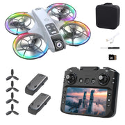 Big-Size K200 Max Drone with 4.8-Inch Screen Controller with SD Card, Two-batteries, Brushless Motor, Optical Flow Positioning, with Black Outdoor Carrying Case.