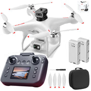 S116 GPS Drone with Screen Controller, Two-batteries, Brushless Motor, Altitude Hold, One Key Take Off/Landing, with Black Outdoor Carrying Case.