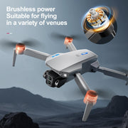 E88 GT Drone with 4.92-Inch Screen Controller,Brushless Motor, Optical Flow Localization, Active Obstacle Avoidance, 2 batteries.