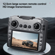 E88 GT Drone with 4.92-Inch Screen Controller,Brushless Motor, Optical Flow Localization, Active Obstacle Avoidance, 2 batteries.